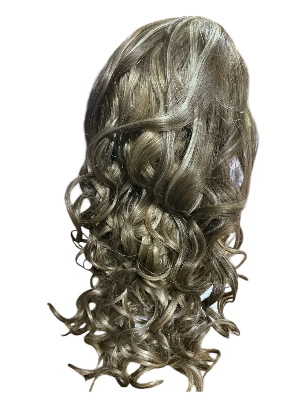 CSC Carry. Synthetic Long Curly Wig in Ash Blonde.